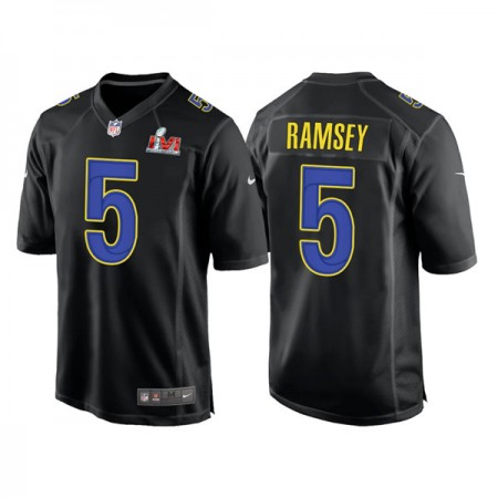 Tröjor Los Angeles Rams Jalen Ramsey 5 Game Svart 2022 Super Bowl LVI - Män Tröjor Los Angeles Rams Jalen Ramsey 5 Game Svart 2022 Super Bowl LVI - Män